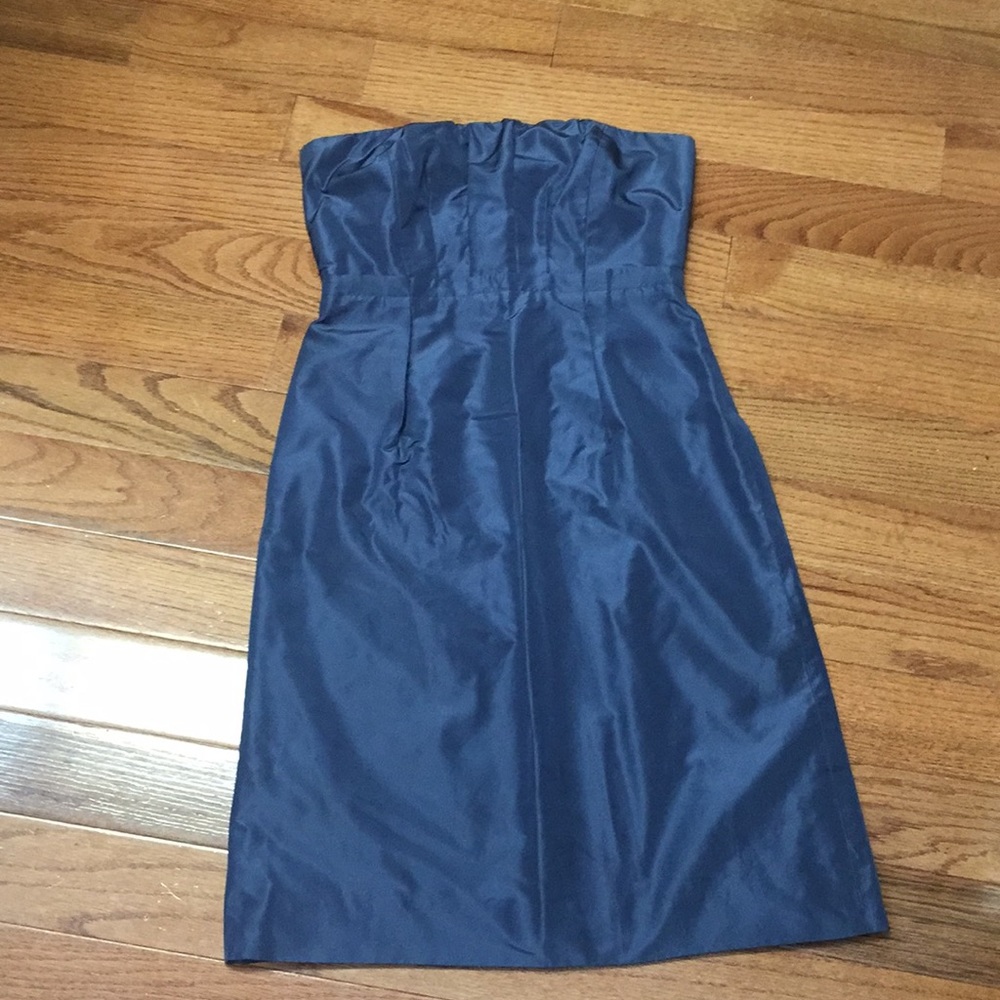 J Crew Strapless Silk Taffeta Gracen Dress